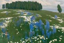 Paul Raud Field of flowers oil painting image